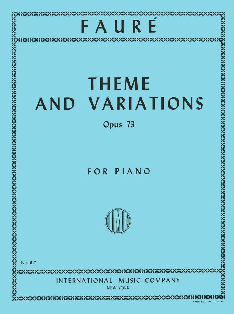 Tema E Variazioni Op. 73