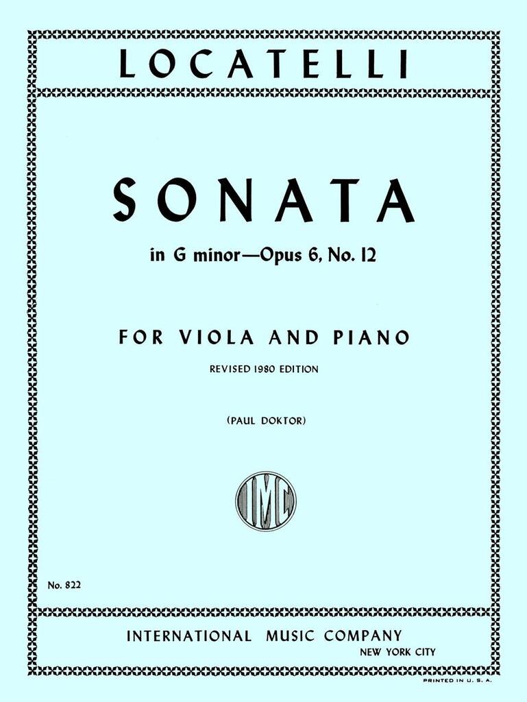 Sonata In G M. Op. 6 N. 12