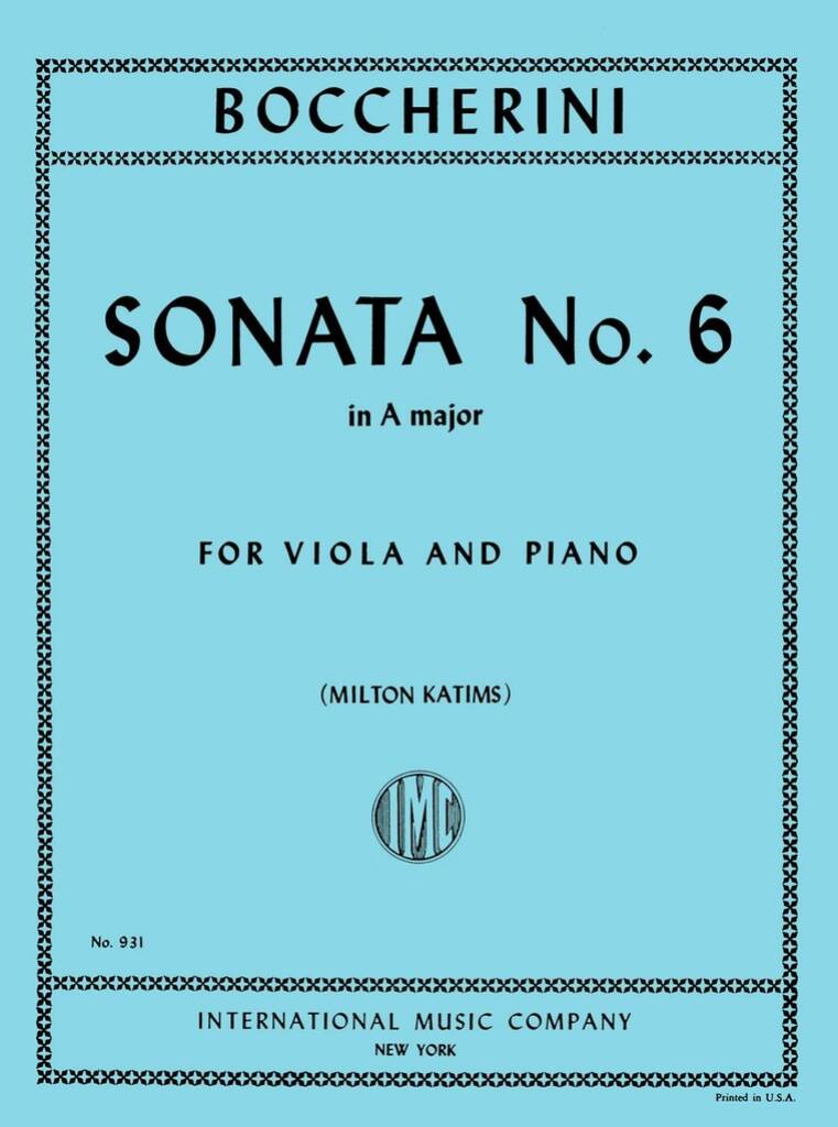 Sonata No.6 In A Major (Katims)