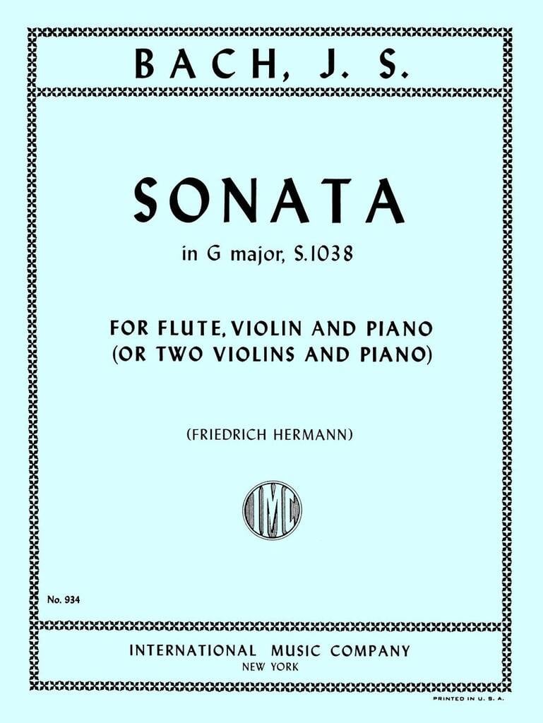 Sonata Sol Bwv 1038 Fl(Vn), Vn E Pf (Hermann)
