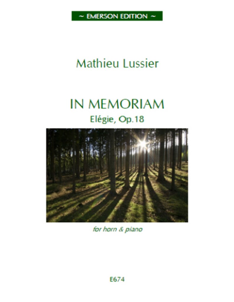 In Memoriam - Elégie, Op. 18