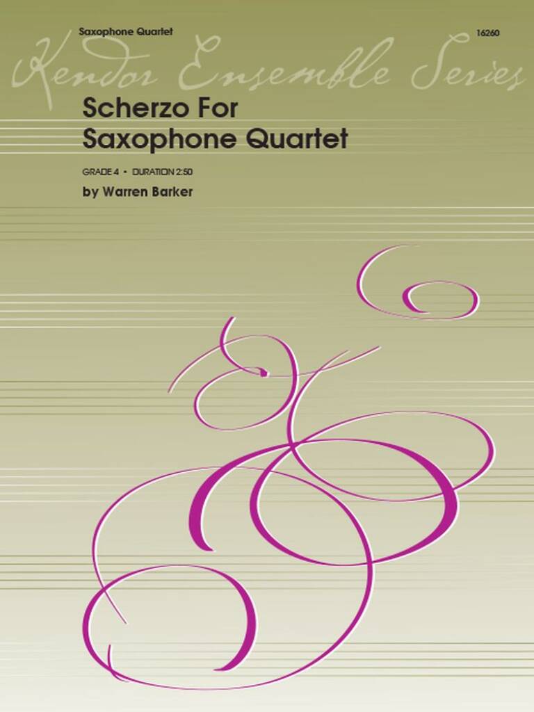 Scherzo For Saxophone Quartet