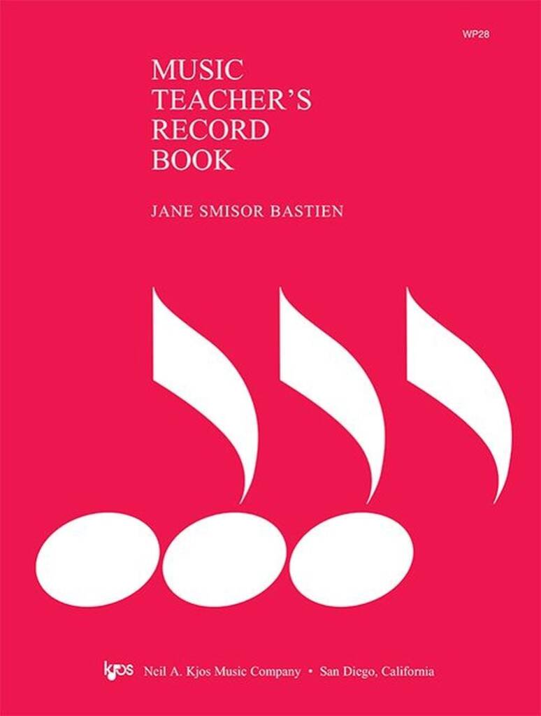 Bastien Music Teacher's Record Book
