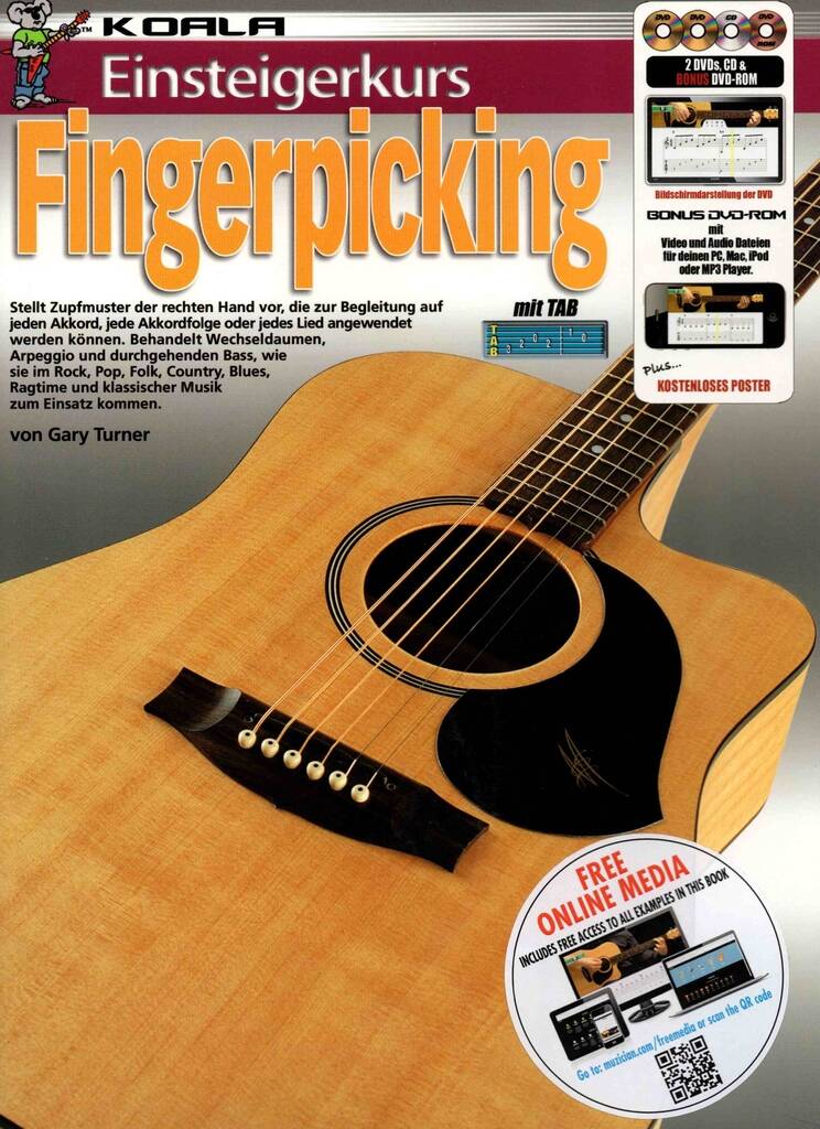 Einsteigerkurs Fingerpicking Gitarre
