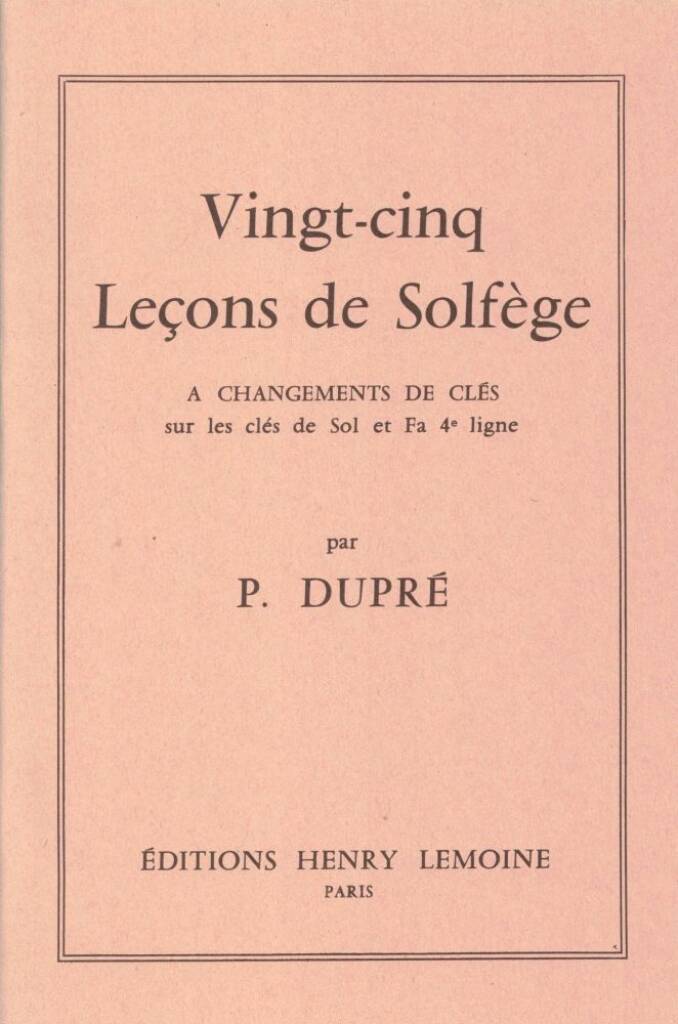 25 Leçons de Solfège