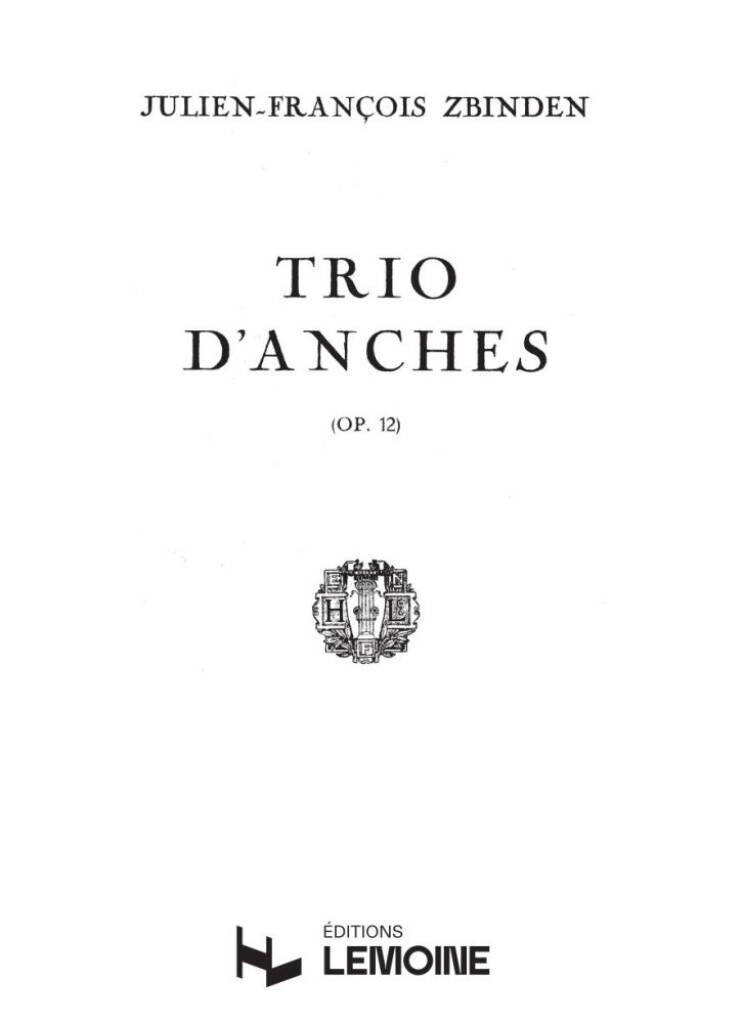 Trio d'anches Op.12