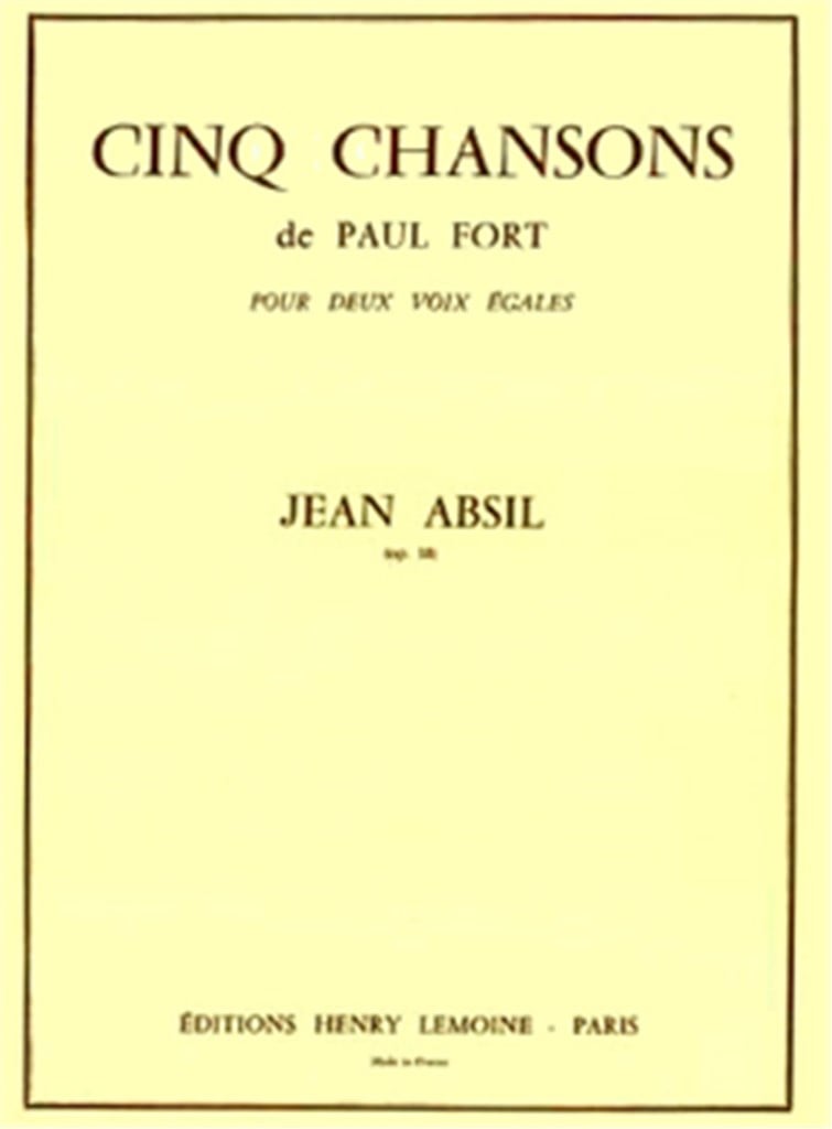 Chansons de Paul Fort Op.18 (5)