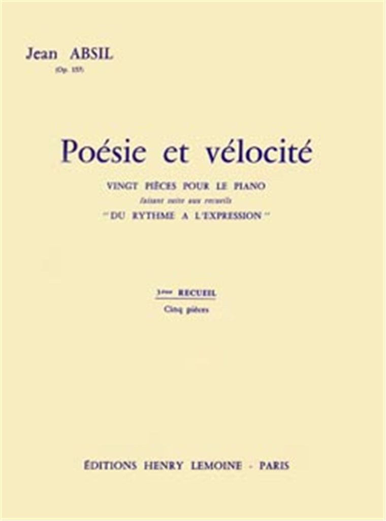 Poésie et Vélocité Op.157 Vol.3