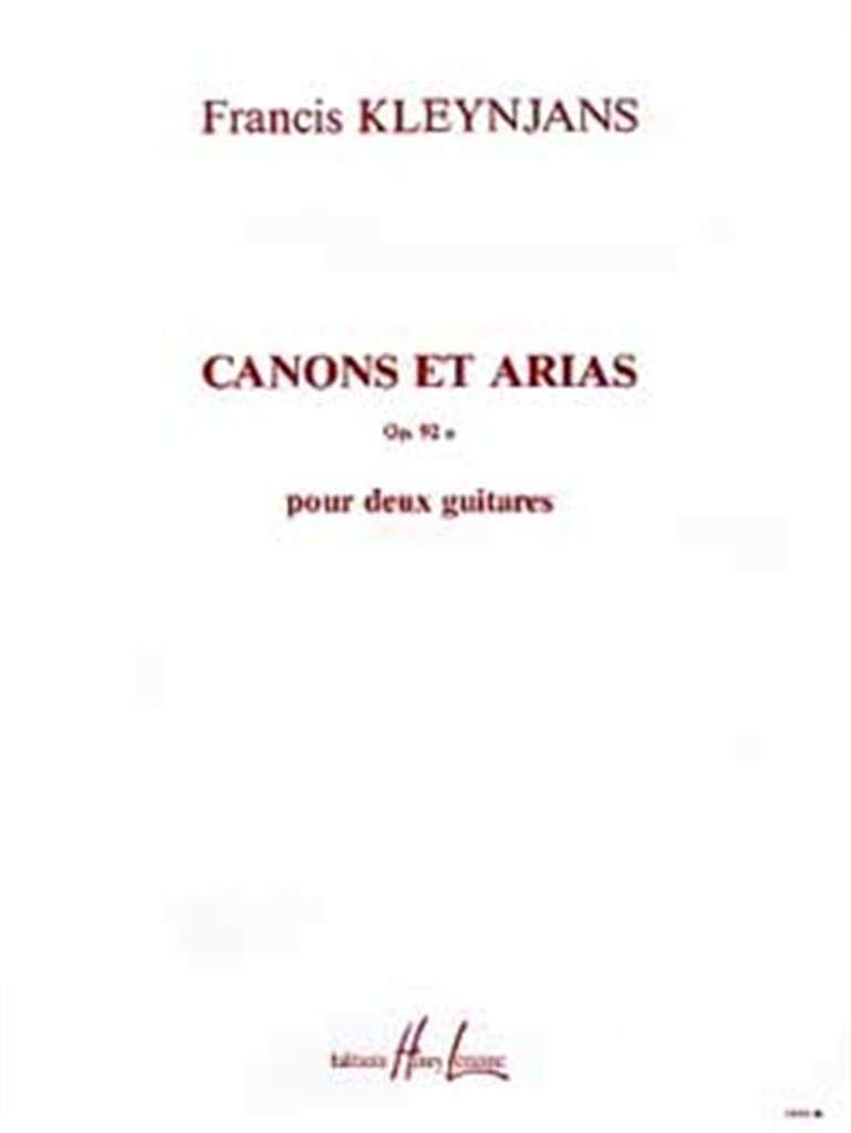 Canons et Arias Op.92a