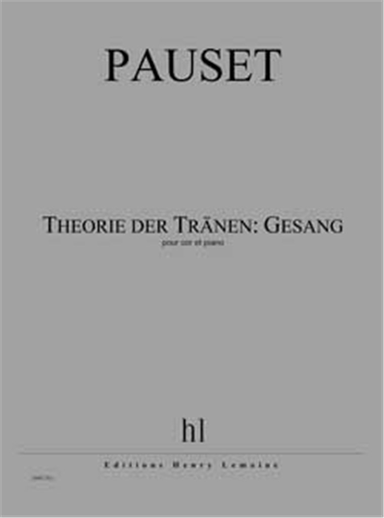 Theorie der Tränen: Gesang