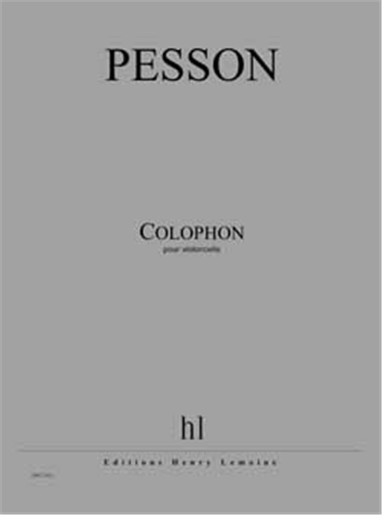 Colophon