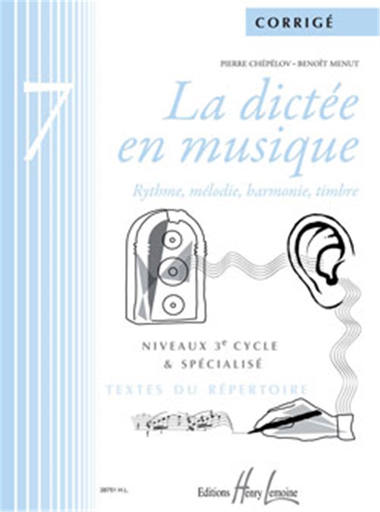 La dictée en musique Vol.7 - corrigé