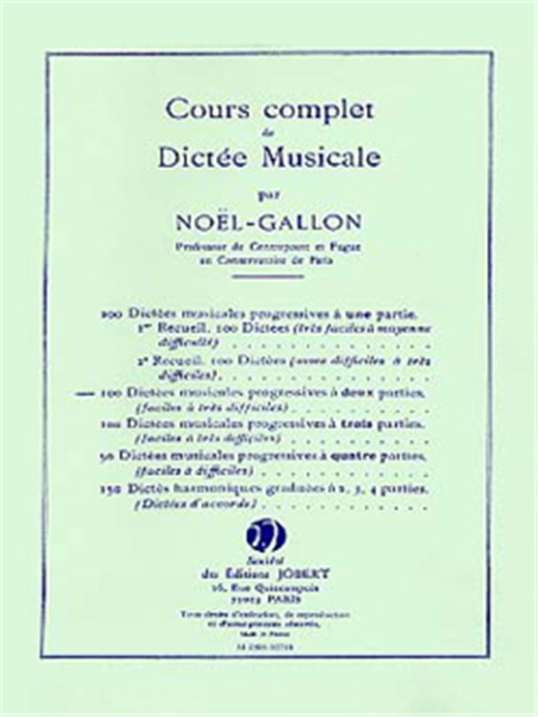 Dictées progressives à 2 parties (100)