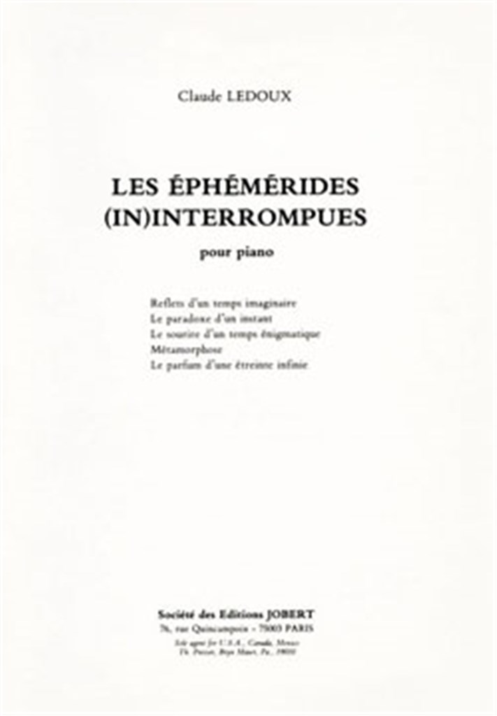 Les Ephémérides interrompus