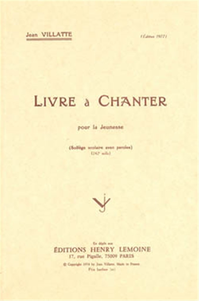 Livre à chanter