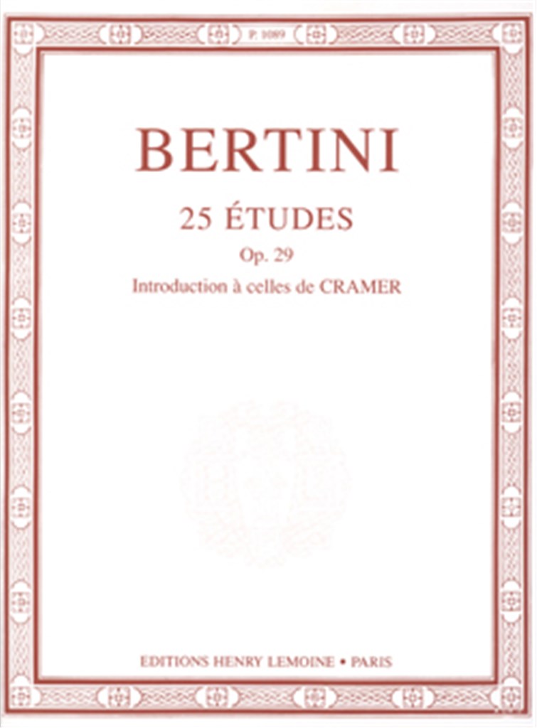 Etudes (25) Op.29 introduction à celles de Cramer