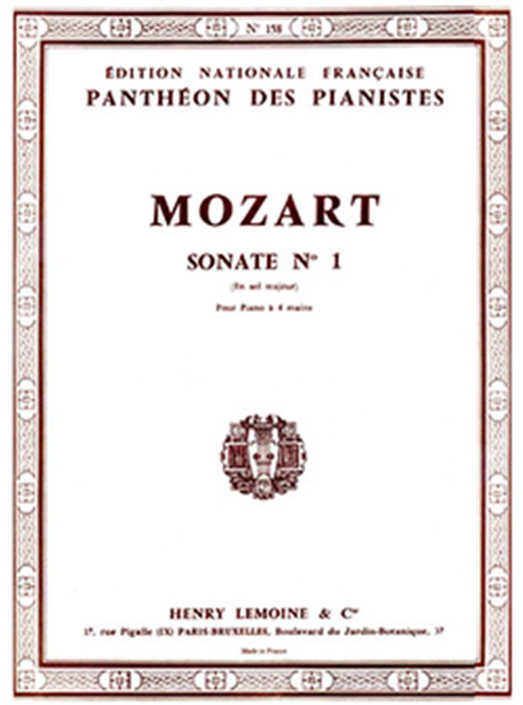 Sonate à 4 mains n°1 en sol maj.