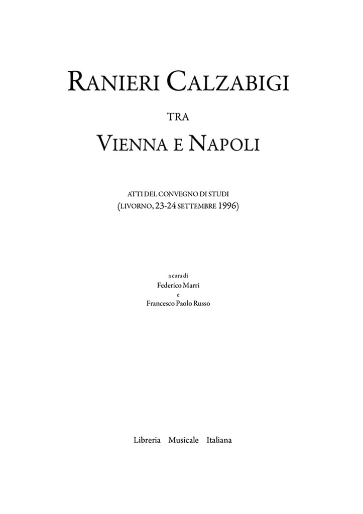 Ranieri Calzabigi tra Vienna e Napoli