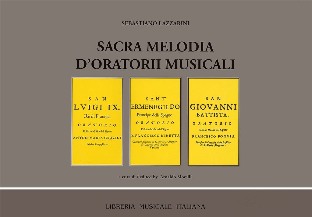 Sacra melodia d?oratorii musicali. Roma 1678