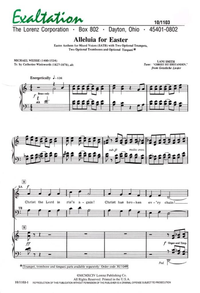 Alleluia For Easter