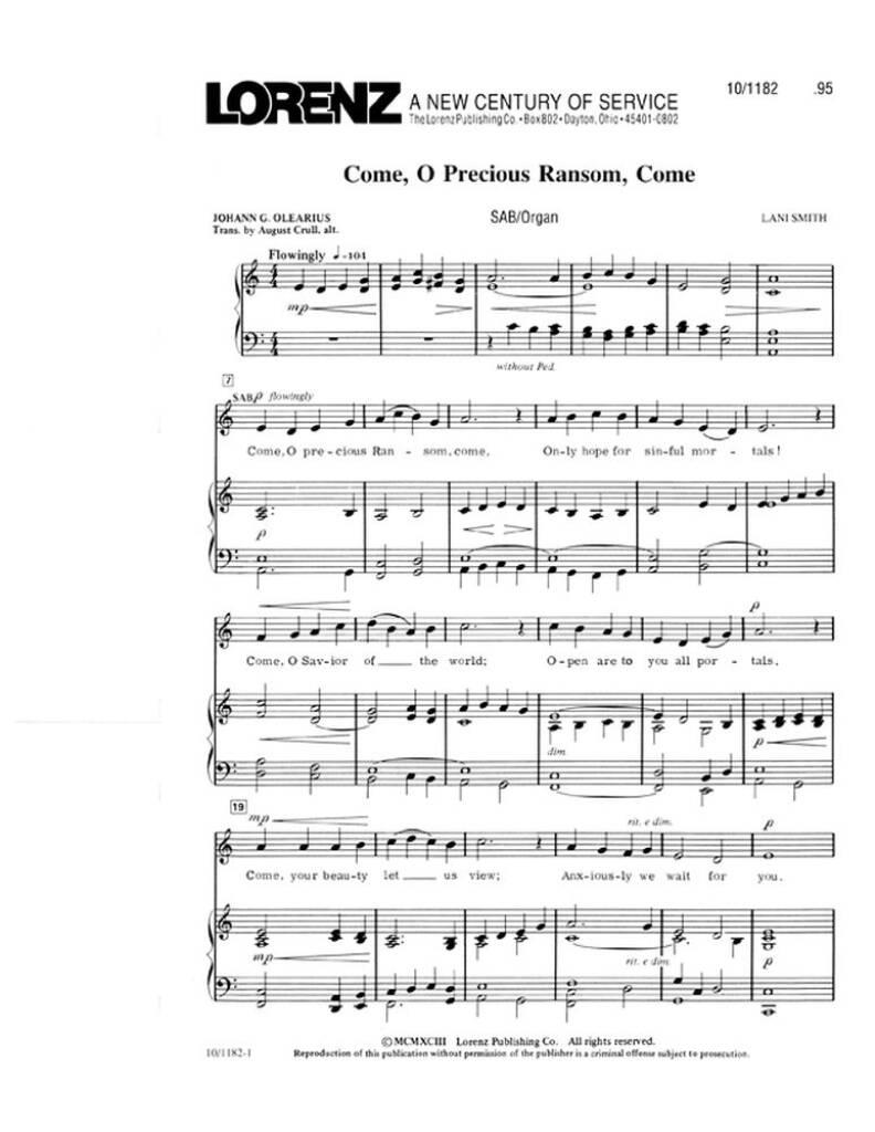 Come, O Precious Ransom, Come