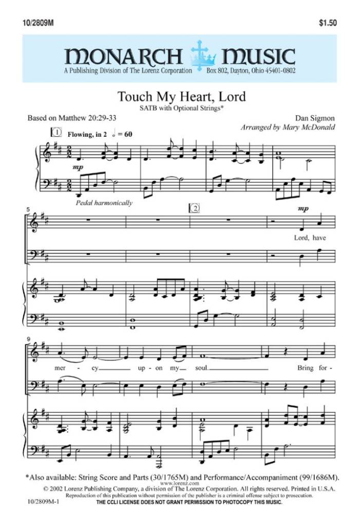 Touch My Heart, Lord