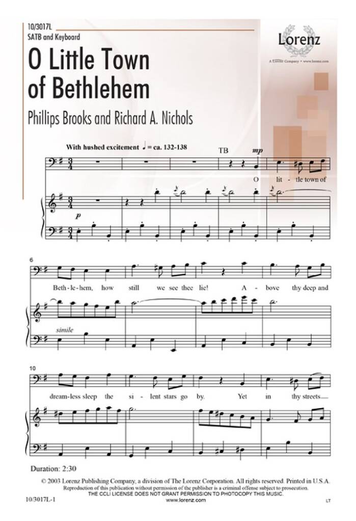 O Little Town Of Bethlehem