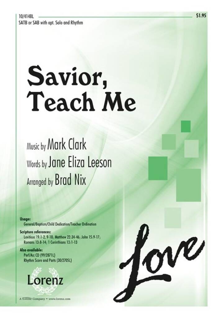 Savior, Teach Me