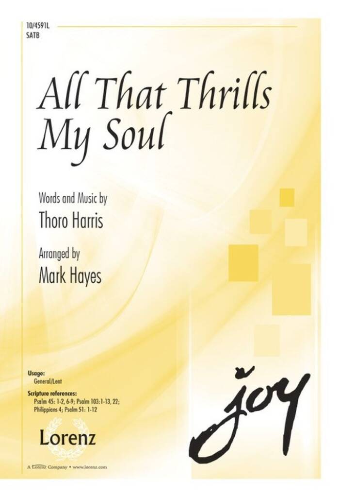 All That Thrills My Soul