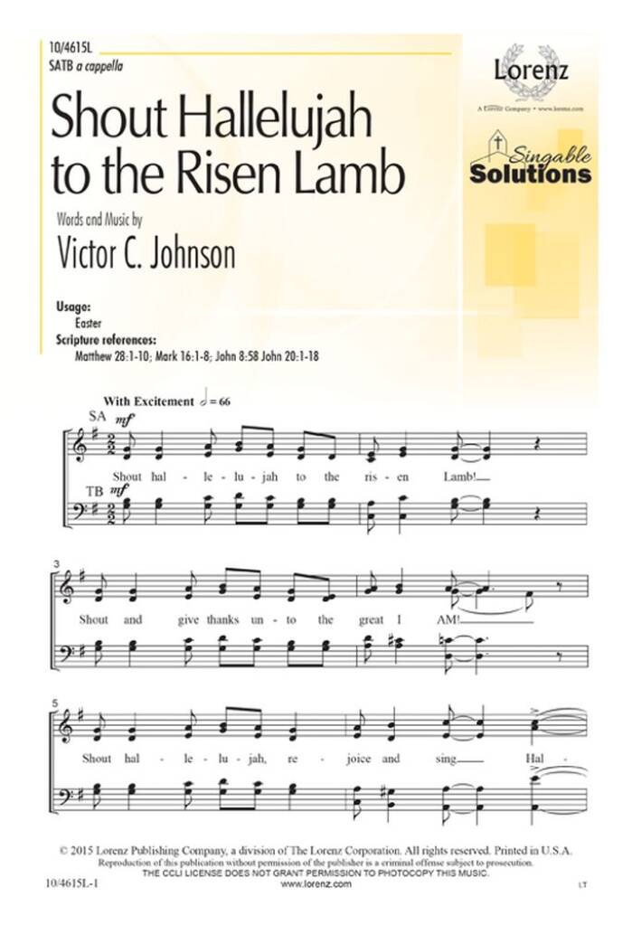 Shout Hallelujah To The Risen Lamb