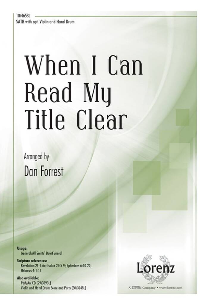 When I Can Read My Title Clear