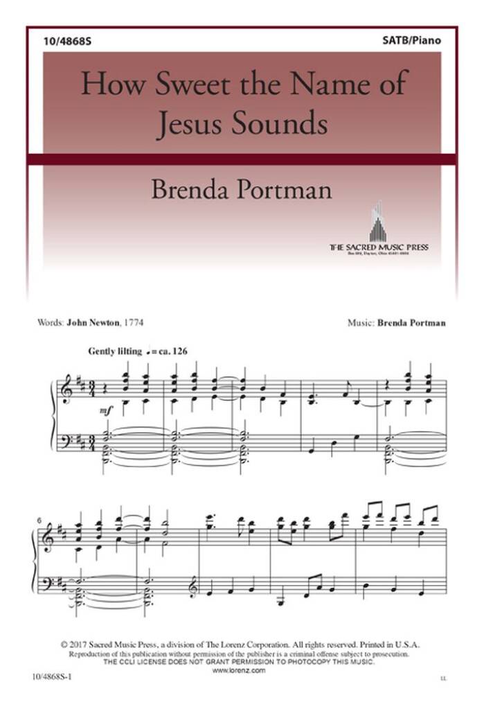How Sweet The Name Of Jesus Sounds