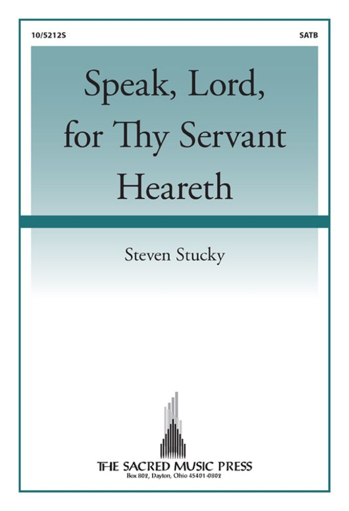 Speak, Lord, for Thy Servant Heareth