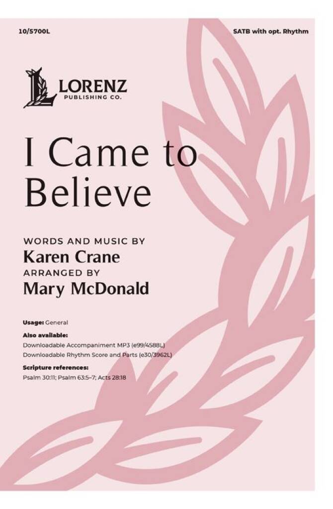 I Came to Believe