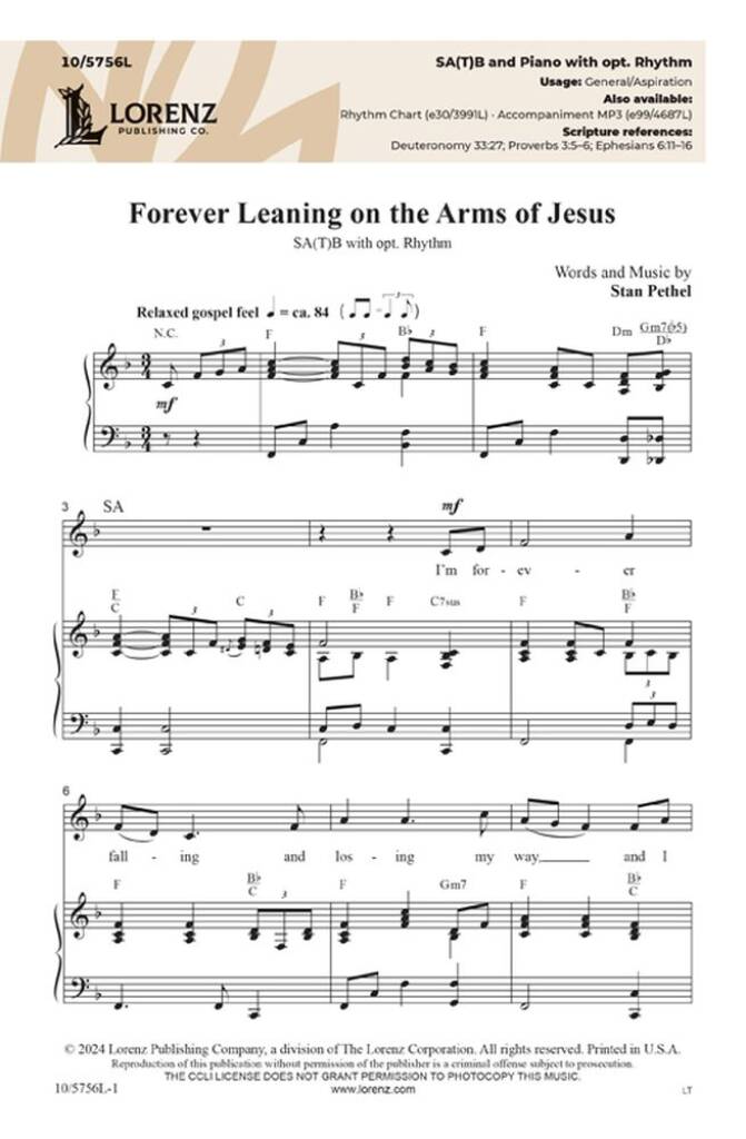 Forever Leaning on the Arms of Jesus