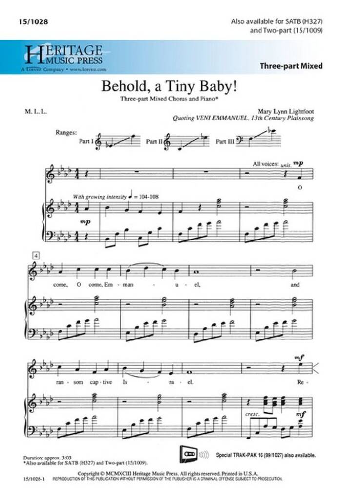 Behold, A Tiny Baby