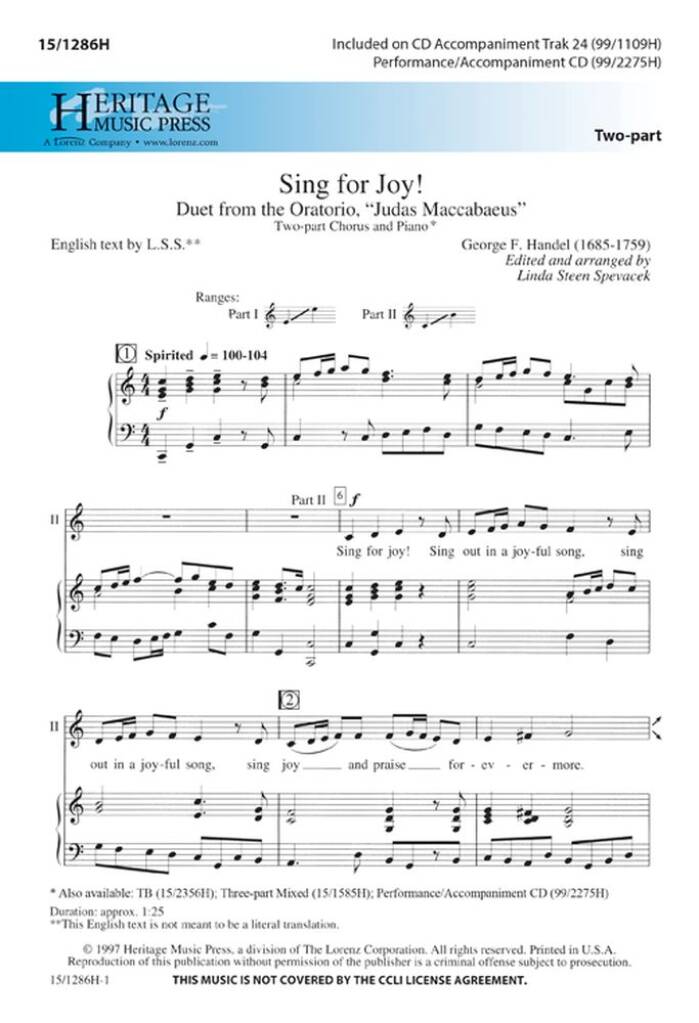 Sing For Joy!