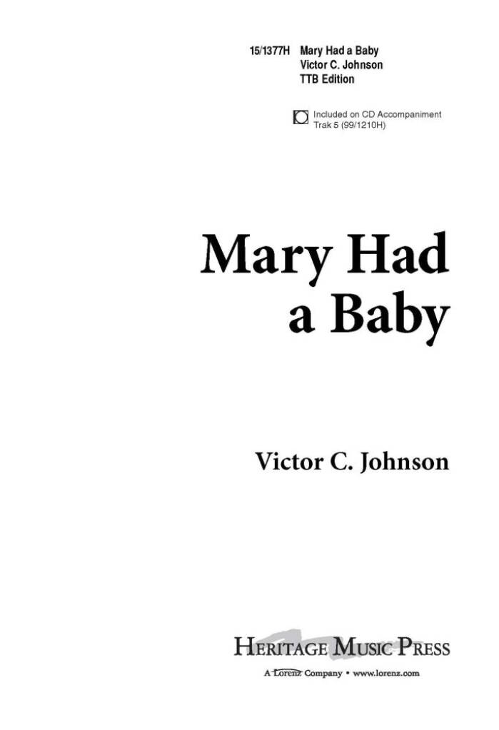 Mary Had A Baby