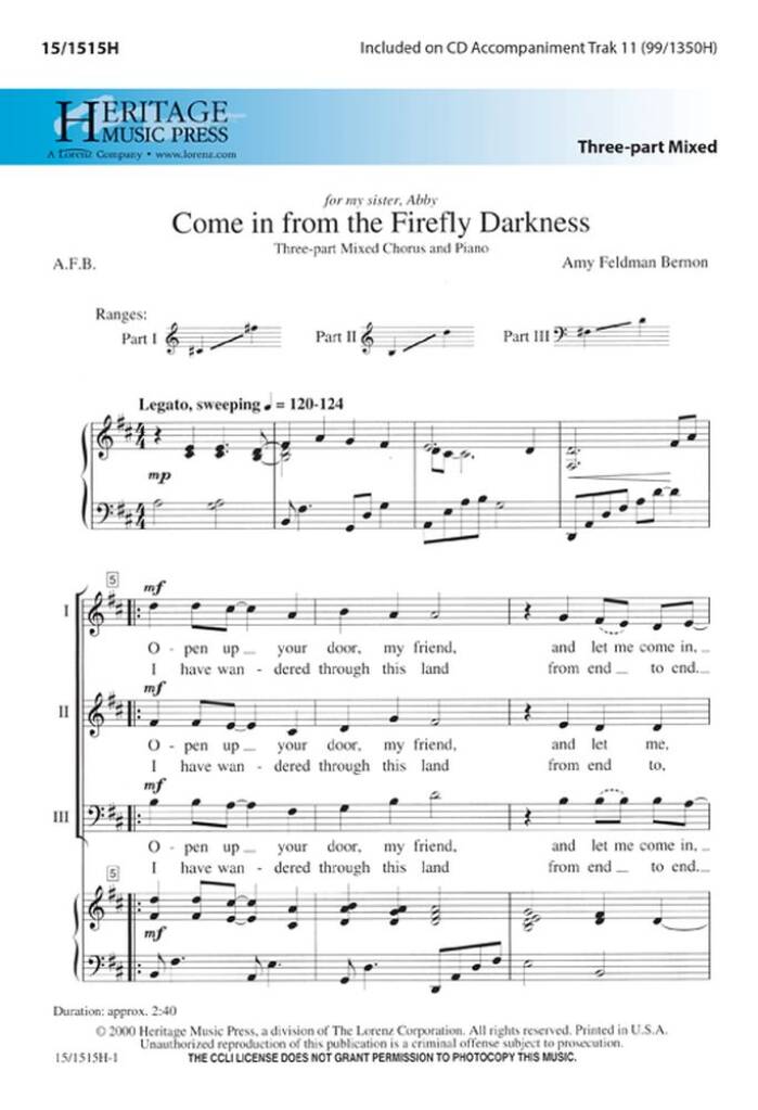 Come In From The Firefly Darkness