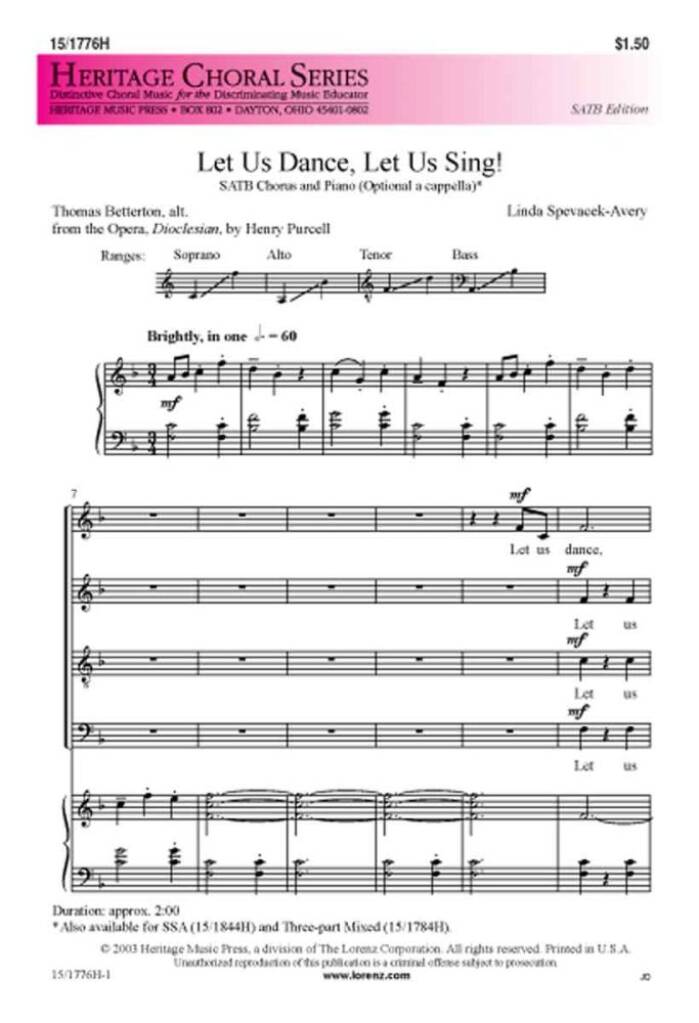 Let Us Dance, Let Us Sing