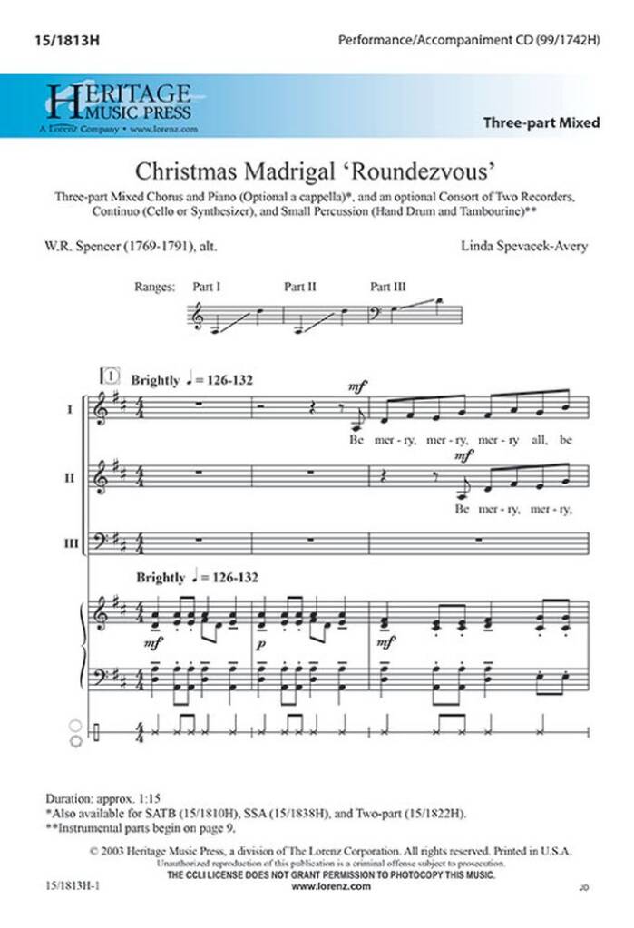 Christmas Madrigal Roundezvous