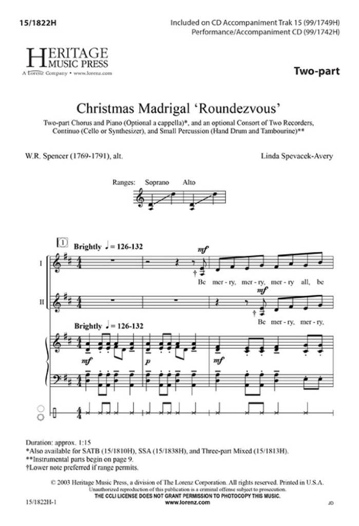 Christmas Madrigal Roundezvous