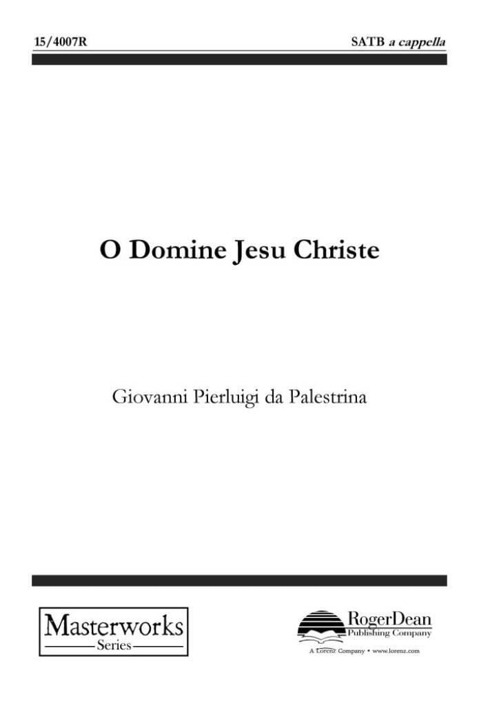 O Domine Jesu Christe