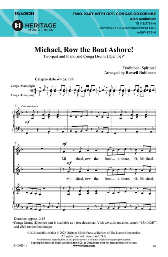 Michael, Row the Boat Ashore!