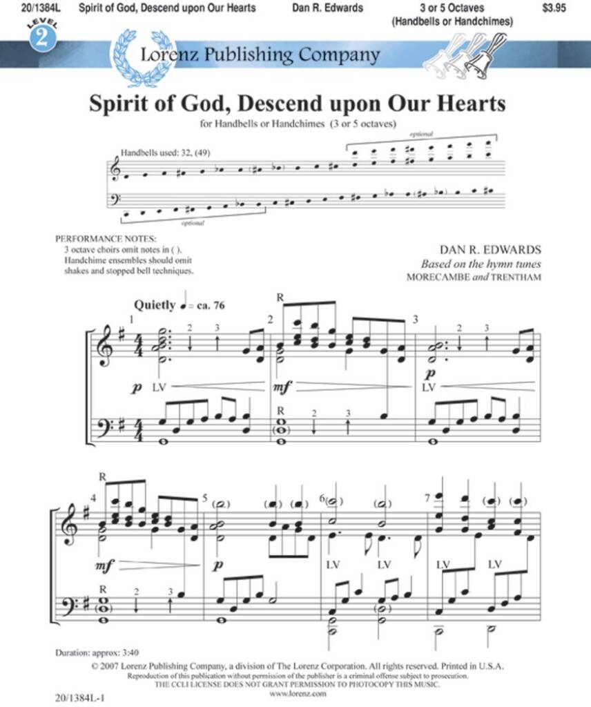 Spirit Of God, Descend Upon Our Hearts