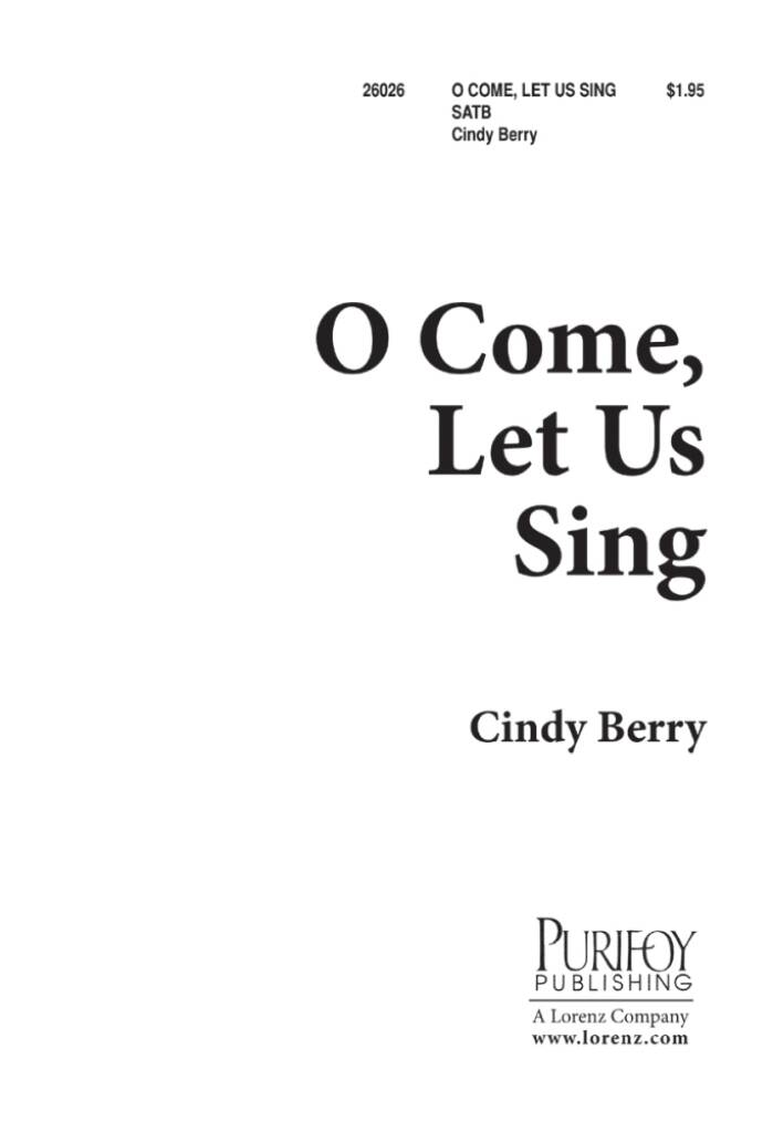 O Come, Let Us Sing
