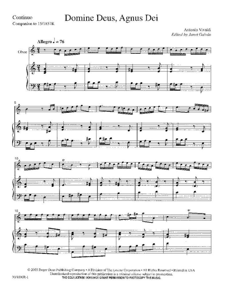 Domine Deus, Agnus Dei
