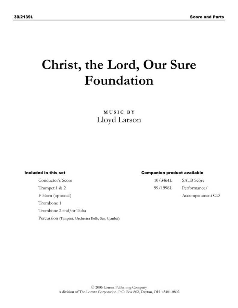 Christ, The Lord, Our Sure Foundation
