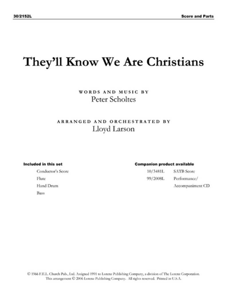 They'll Know We Are Christians
