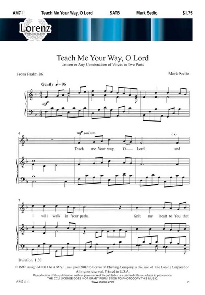 Teach Me Your Way, O Lord